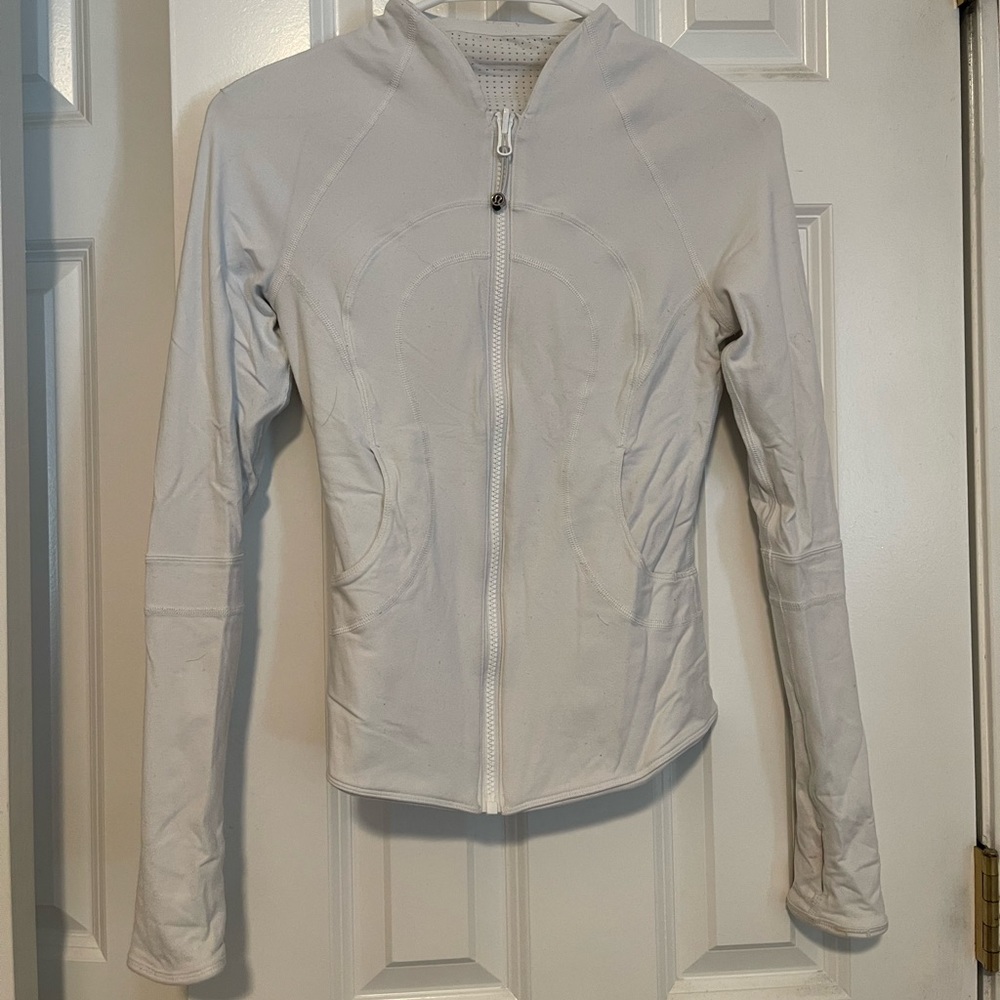Lulu Lemon define jacket. White and reversible. Size 4.